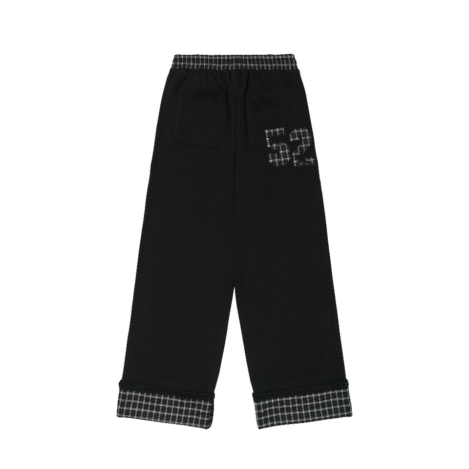 AMES1601-262 捲邊格紋運動褲 52 CHECK ROLL-UP SWEATPANTS