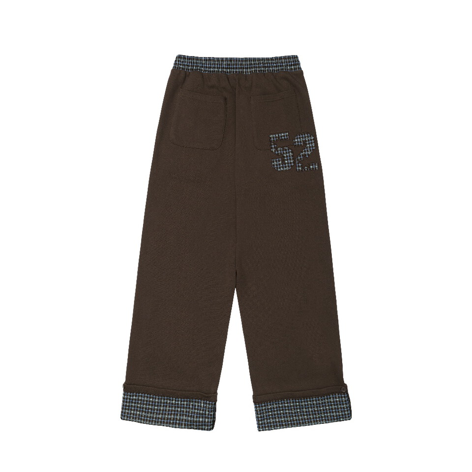 AMES1601-262 捲邊格紋運動褲 52 CHECK ROLL-UP SWEATPANTS