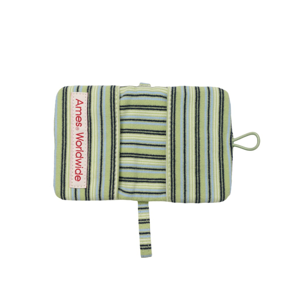 AMES3002-262 條紋卡片夾 STRIPE BUTTON CARD WALLET