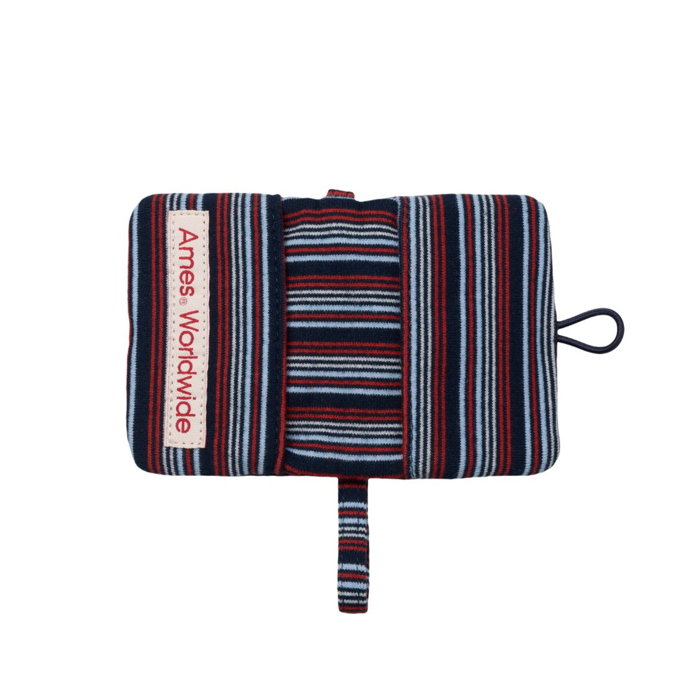 AMES3002-262 條紋卡片夾 STRIPE BUTTON CARD WALLET