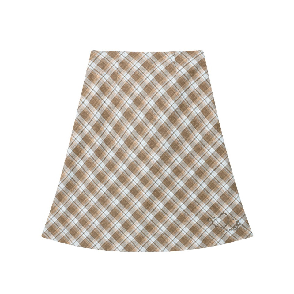 AMES4001-261 格紋中長裙 GRACE FLARED MIDI SKIRT