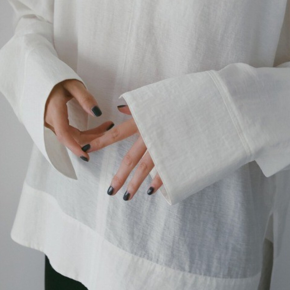 Scarf Layered Blouse