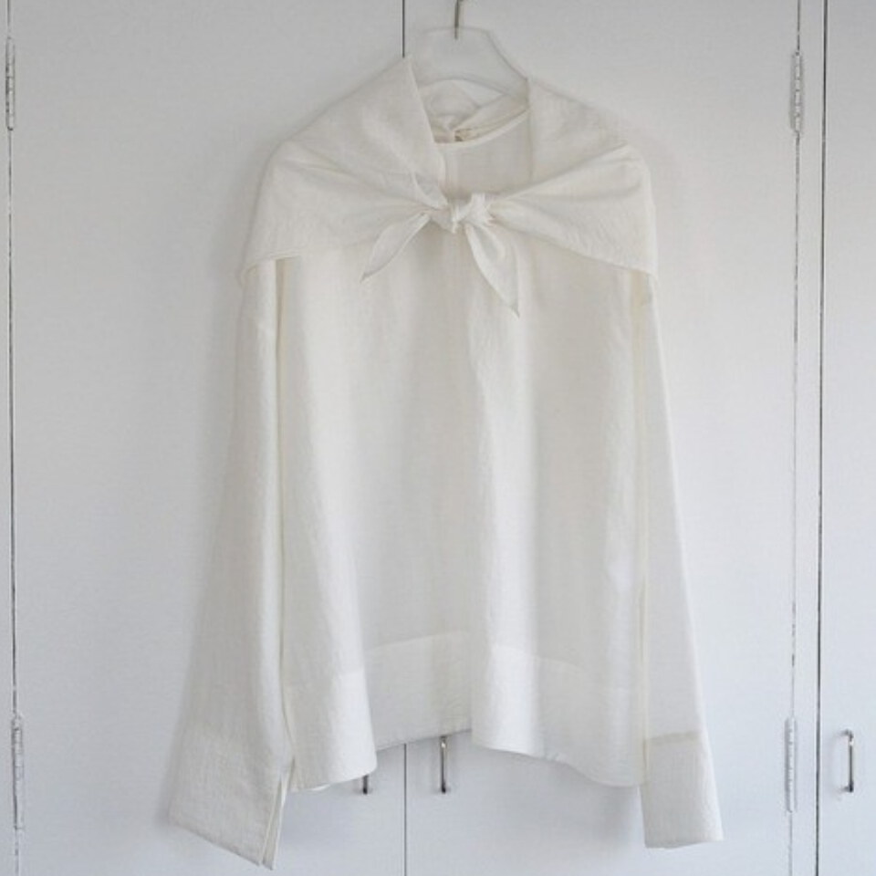 Scarf Layered Blouse