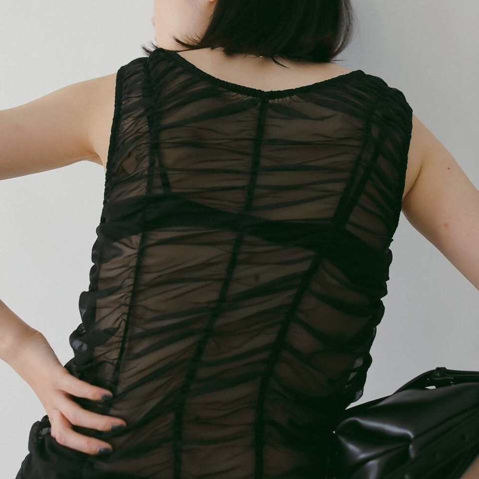 Tulle Gather Tanktop