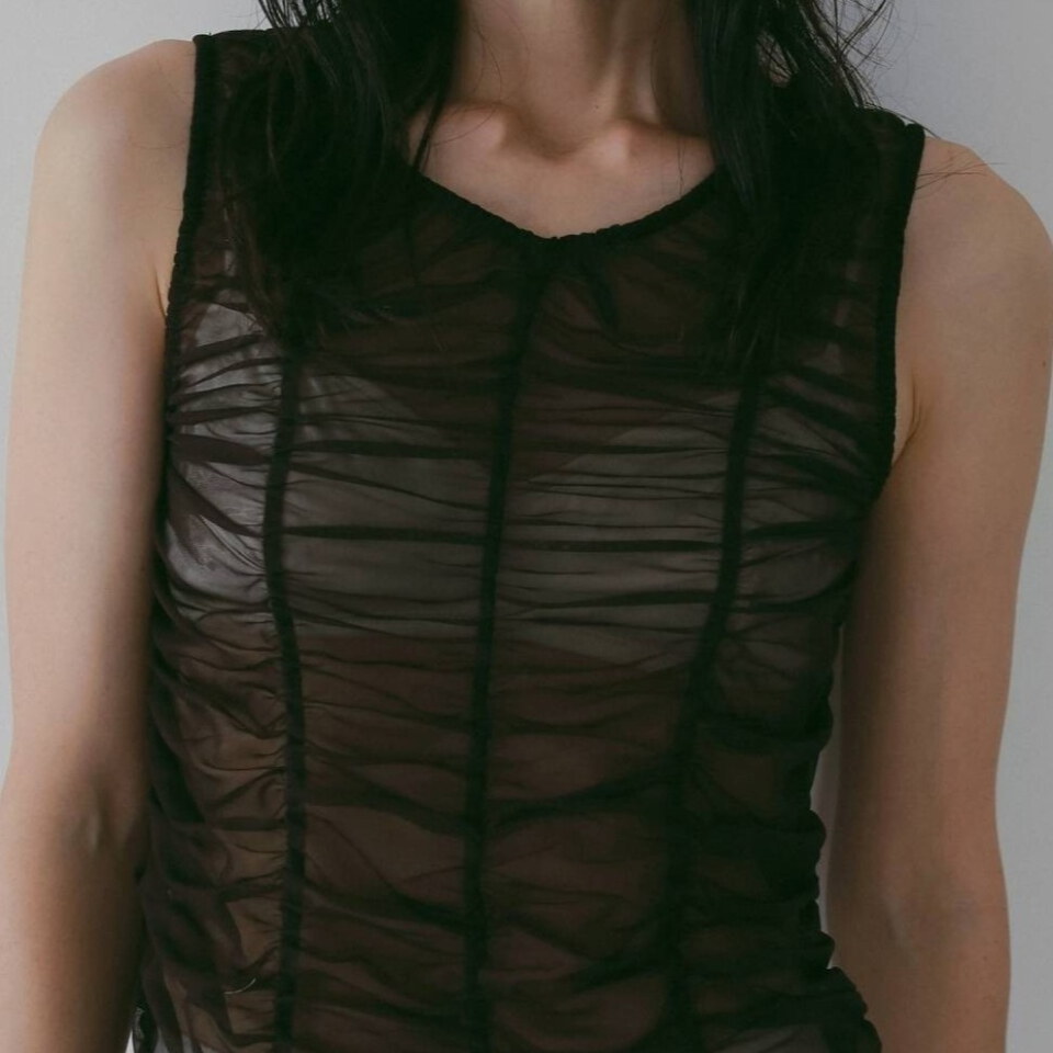 Tulle Gather Tanktop