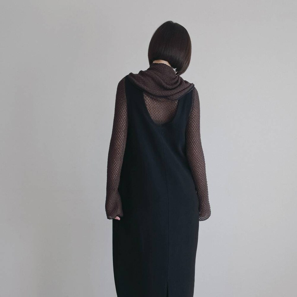 滾邊針織衫(附圍巾) Piping Scarf Knit