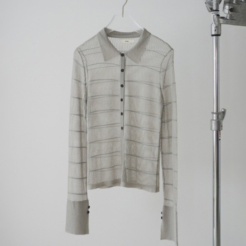 ANK0601-261 Sheerborder Knit Shirts