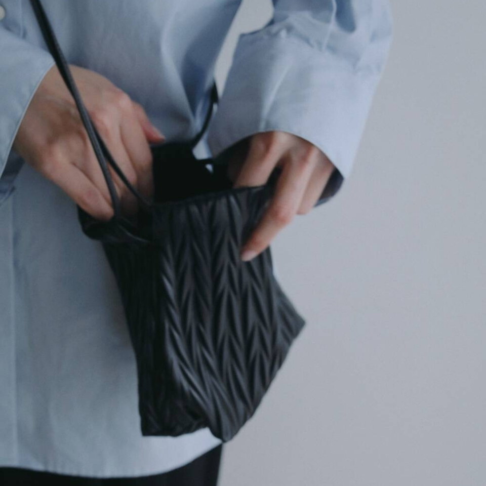束口包 Ecoleather Pleats Purse