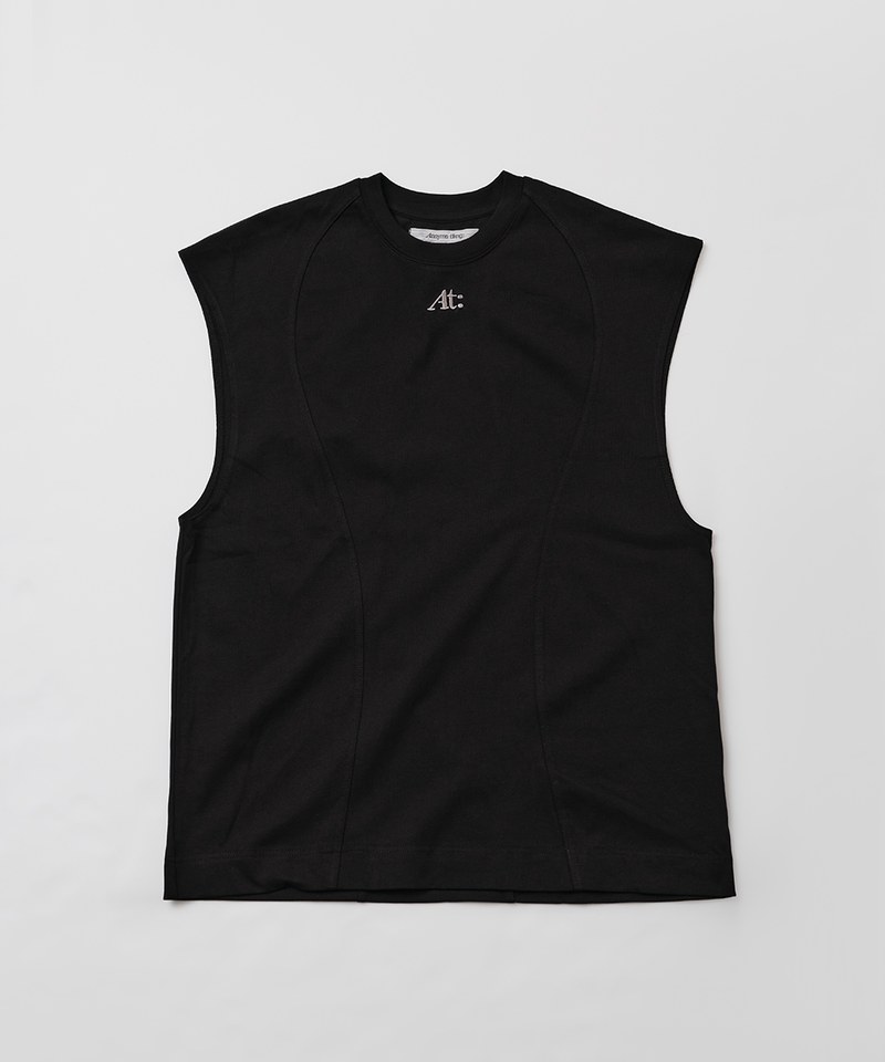 弧線剪接背心 Cropped Vest
