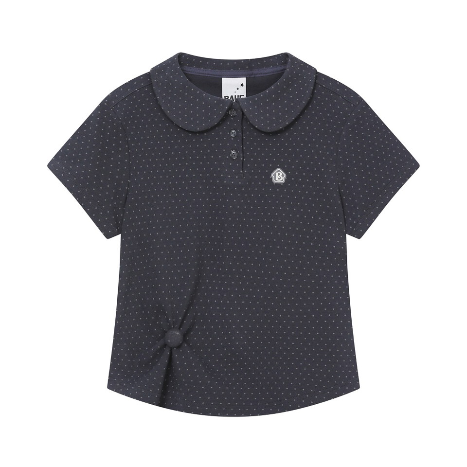 鈕扣點點短Tee Round Collar T-Shirt