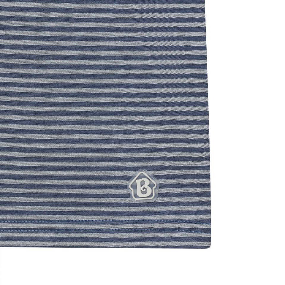 條紋短袖上衣 Henley Neck Slim Fit T-Shirt