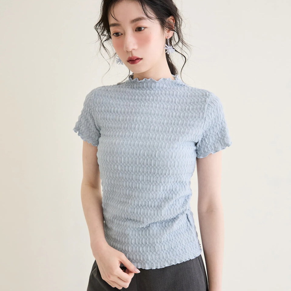 BLO99132-262 by Bello-泡泡花邊短袖