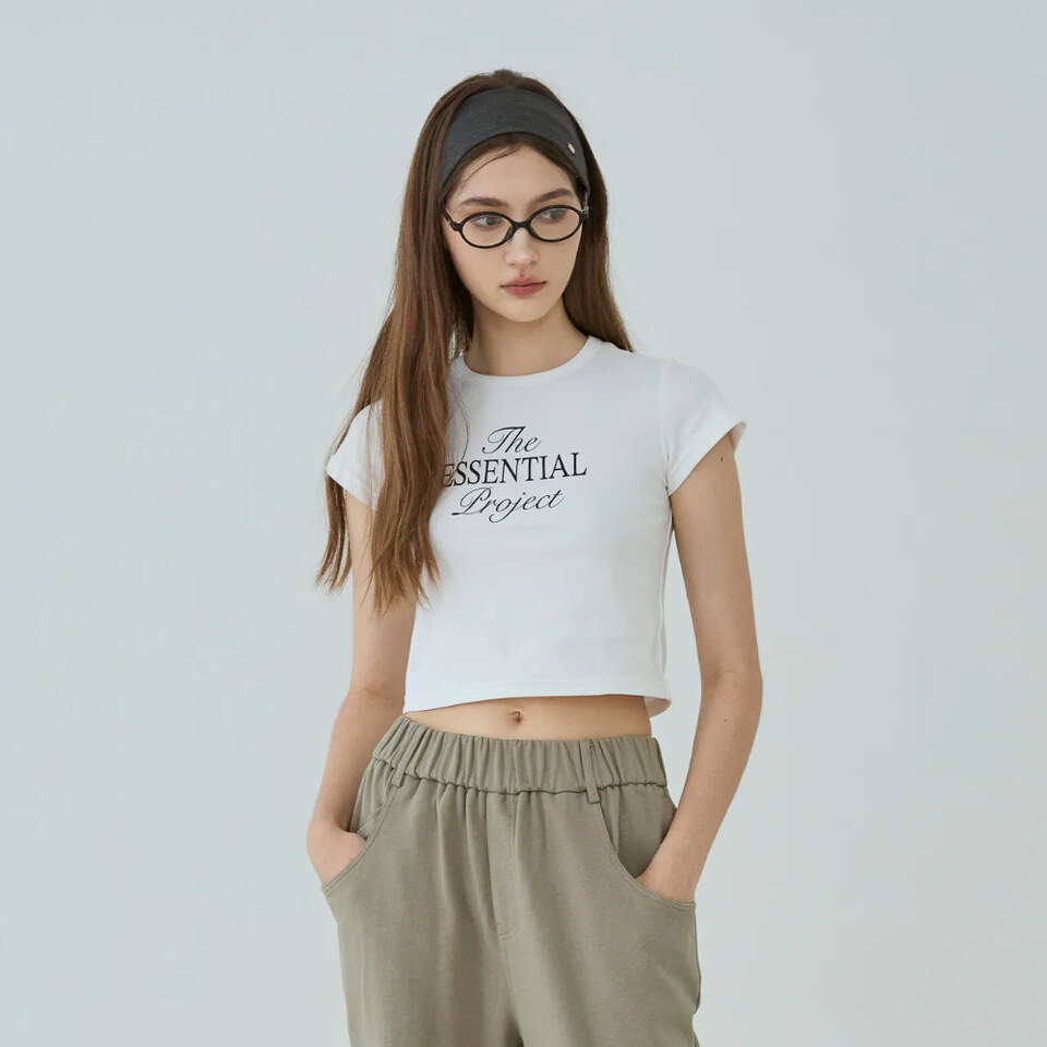 BLO99161-262 by BB-短版合身字母TEE