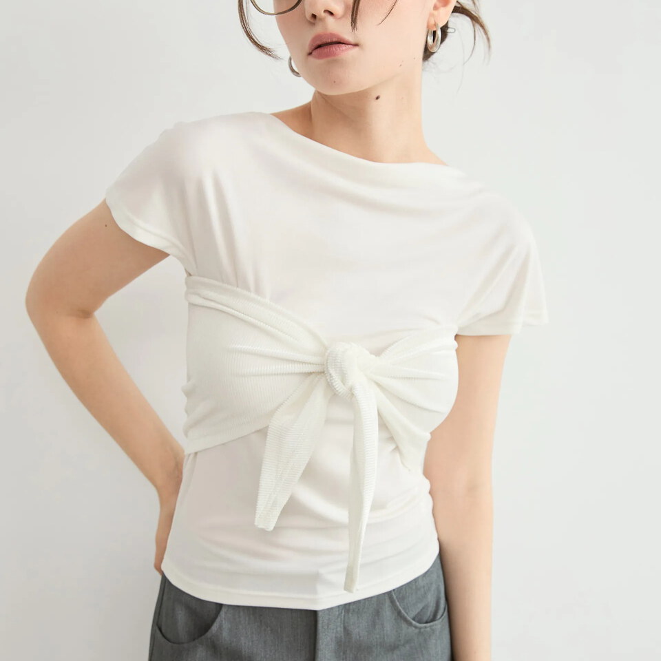 BLO99194-262 微立領三角巾多穿上衣