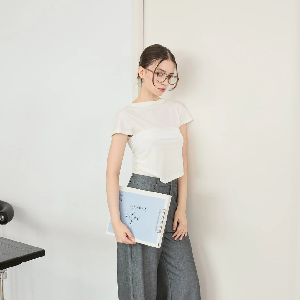 BLO99194-262 微立領三角巾多穿上衣