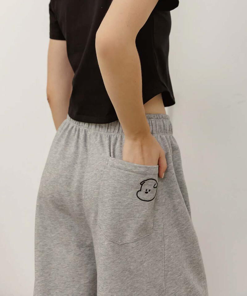 Bellox1107-刺繡四季舒適棉質長褲