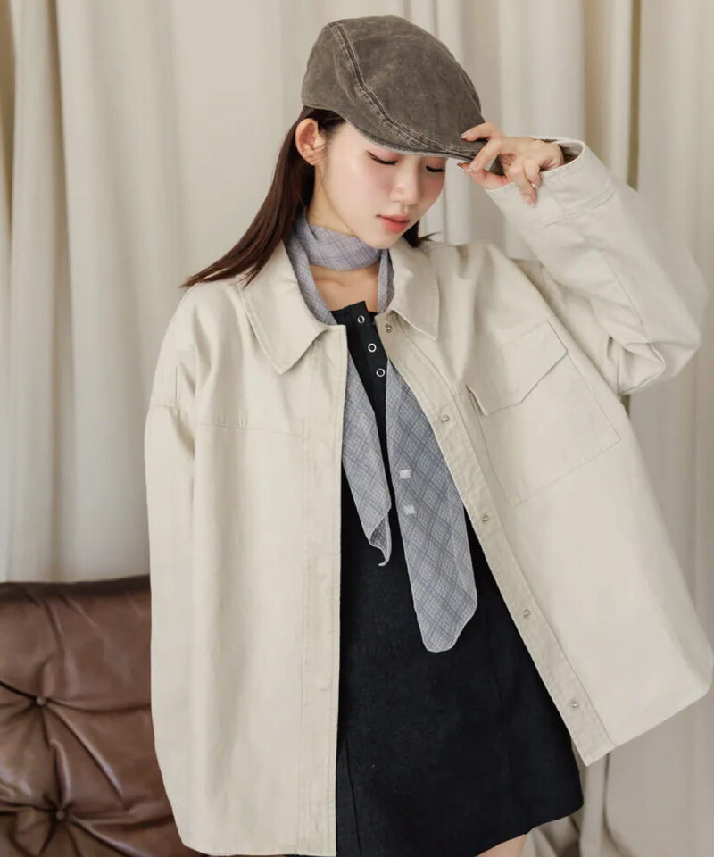 by Bello-低飽和寬鬆挺版襯衫