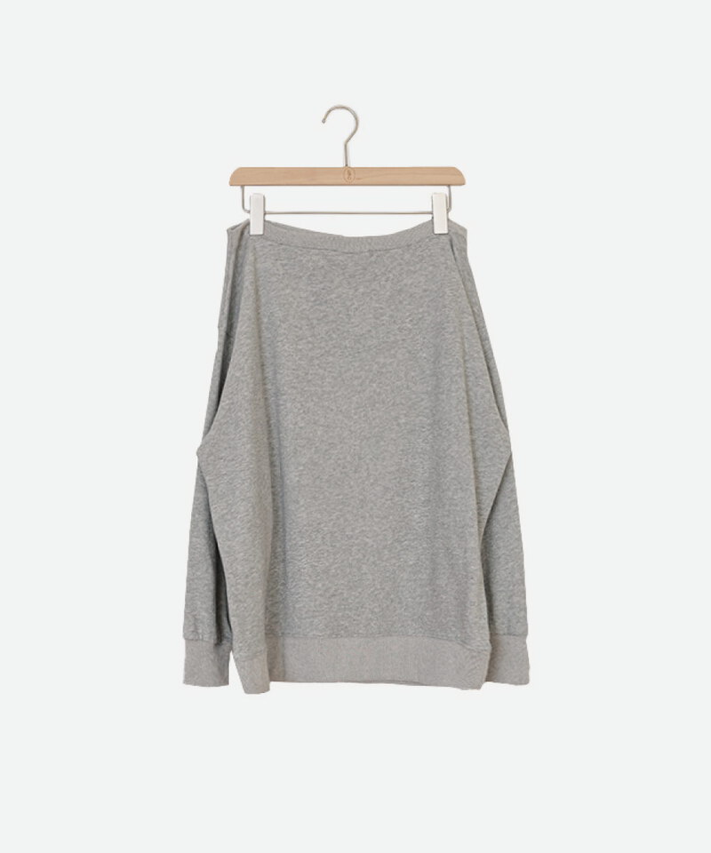 by Bello-寬鬆直角斜肩大學TEE