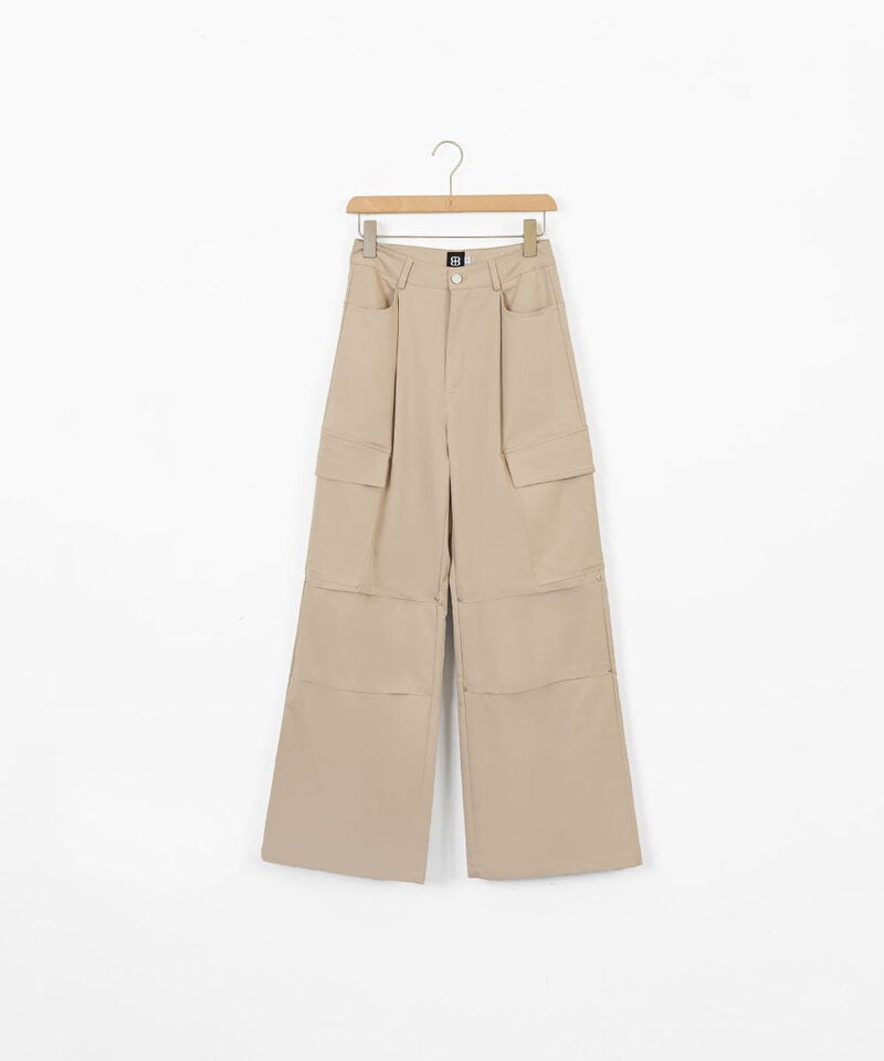 BLO9939-252 by BB-抓褶寬鬆直筒工裝褲