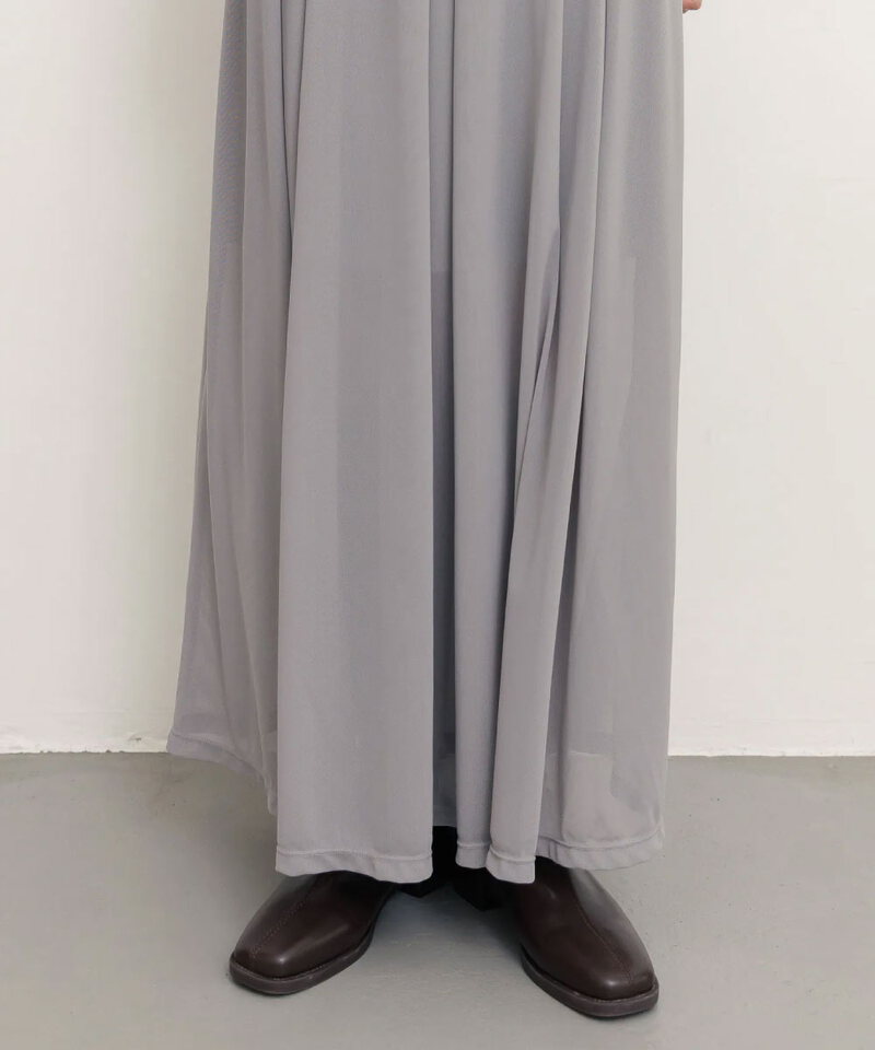 by Bello-輕柔寬百褶長裙