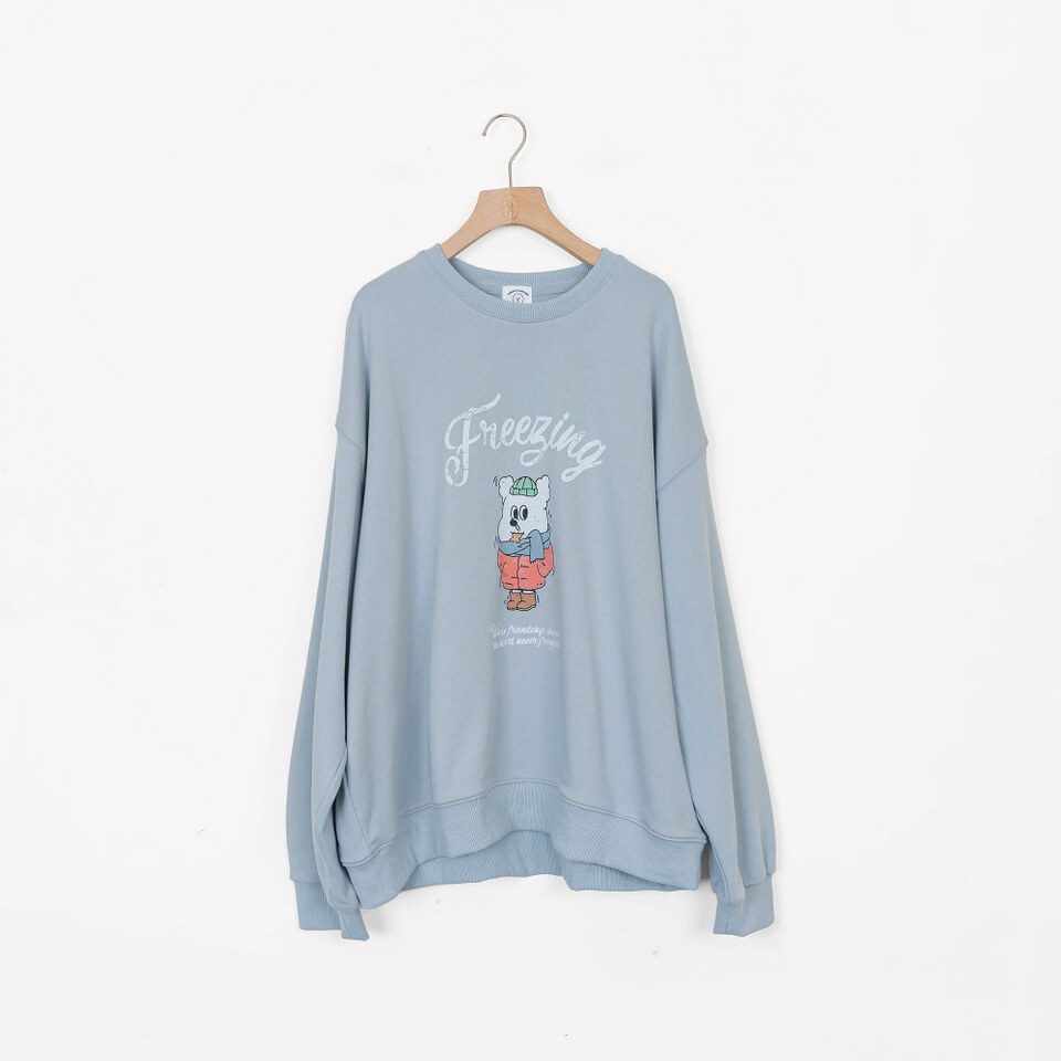 復古感寬鬆大學TEE