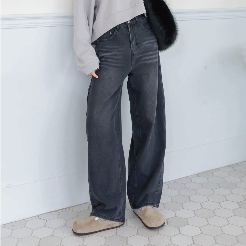 BLO9954-252 掰掰繭型牛仔褲