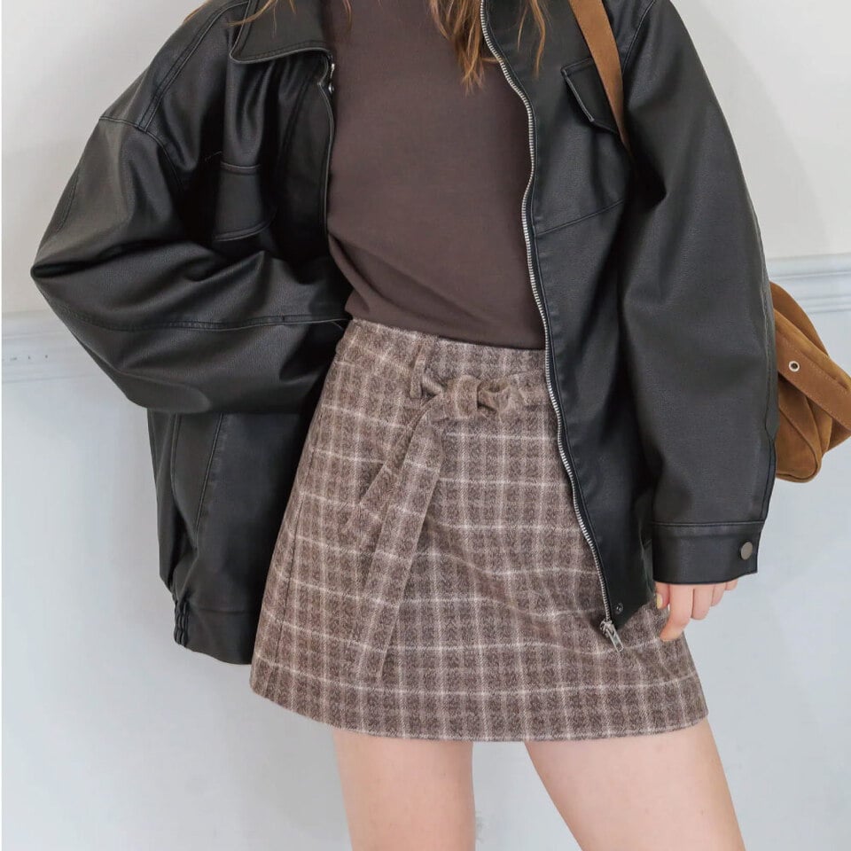 BLO9956-252 by Bello-巧酥格子短裙