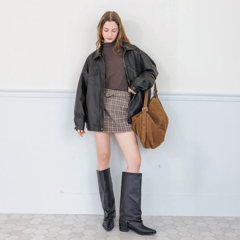 by Bello-巧酥格子短裙