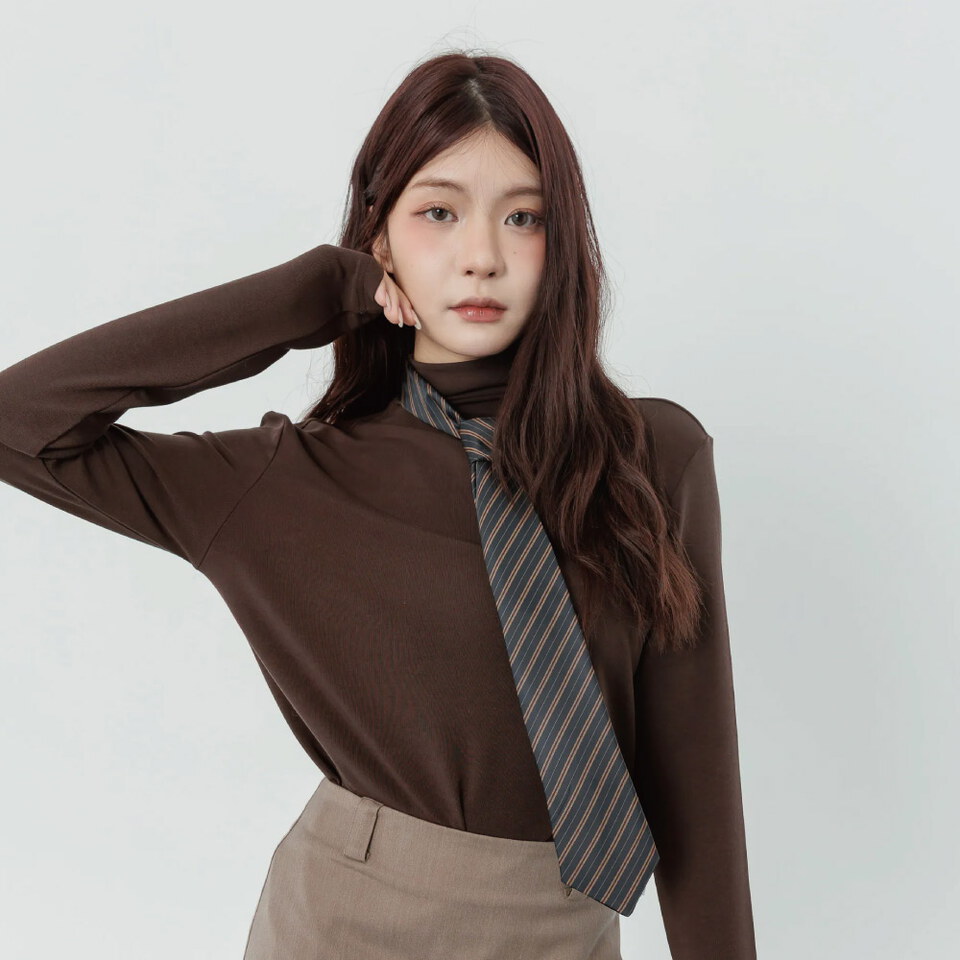 天絲柔膚立領內搭衣