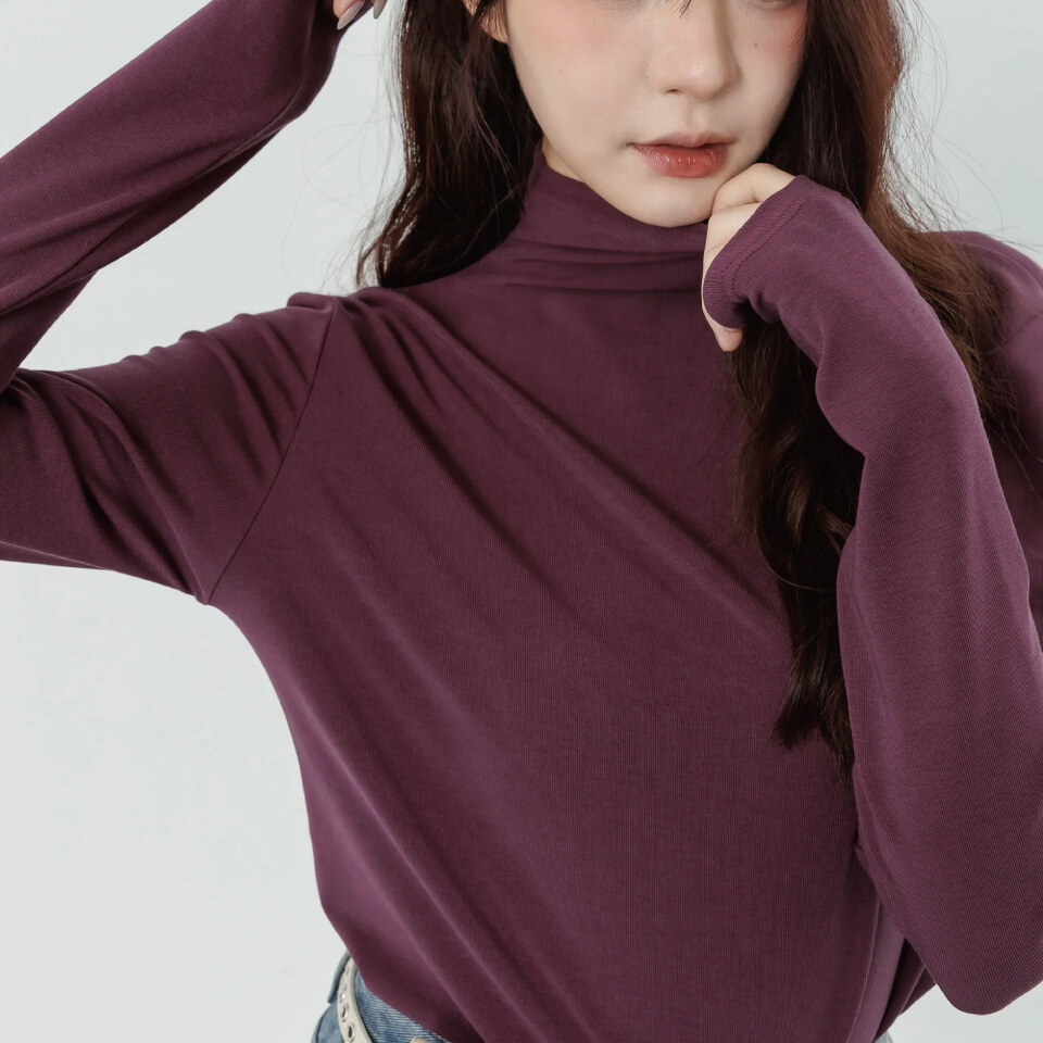 天絲柔膚立領內搭衣