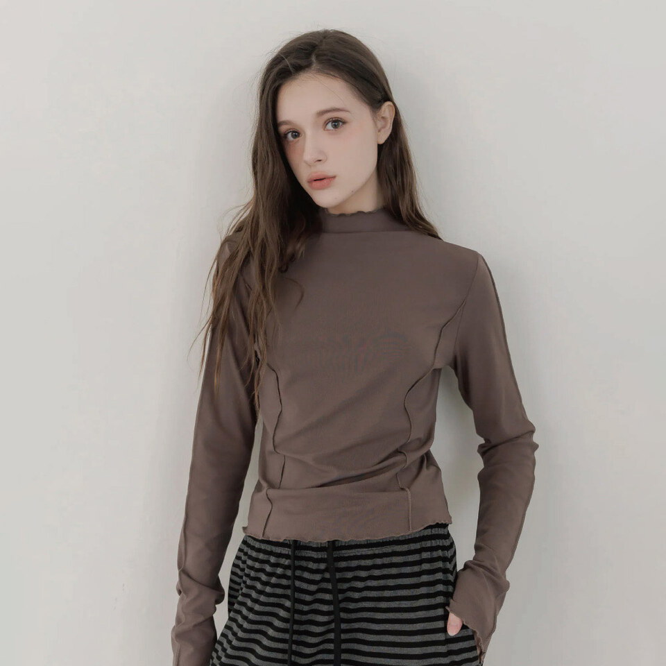 車線木耳邊內搭衣