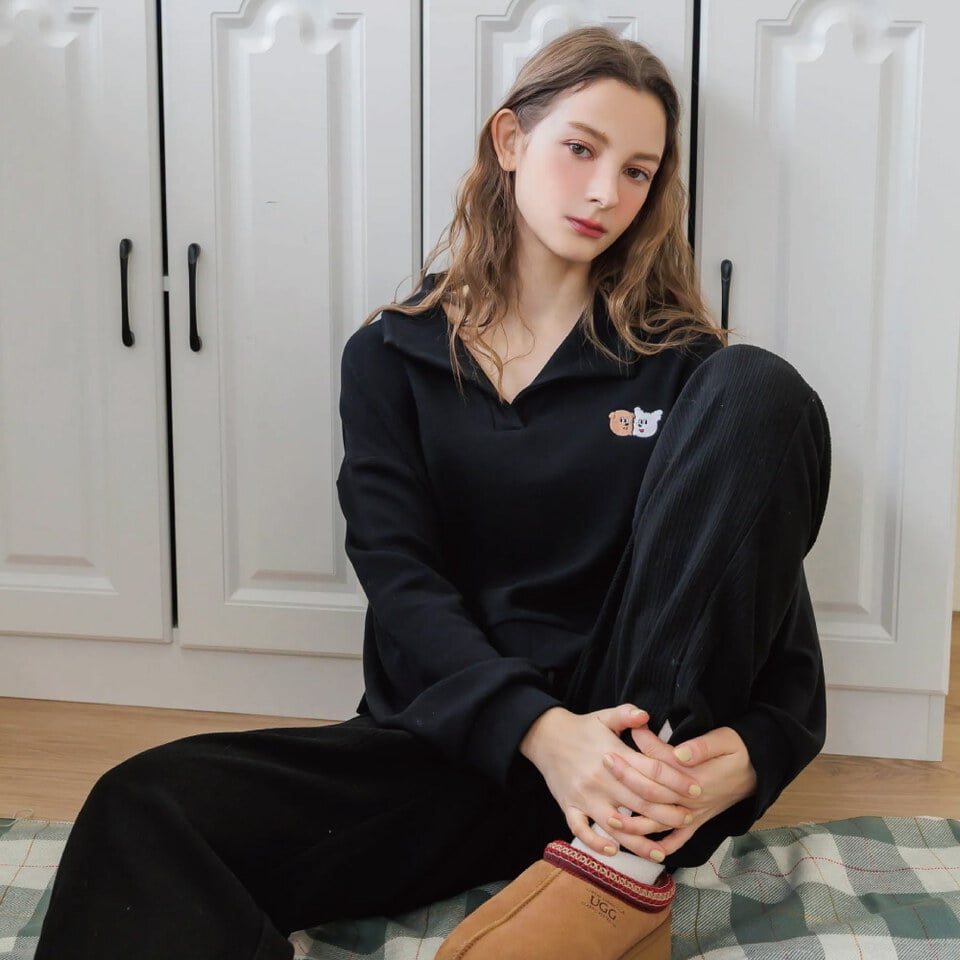 Bellox1107-小刺繡POLO長袖