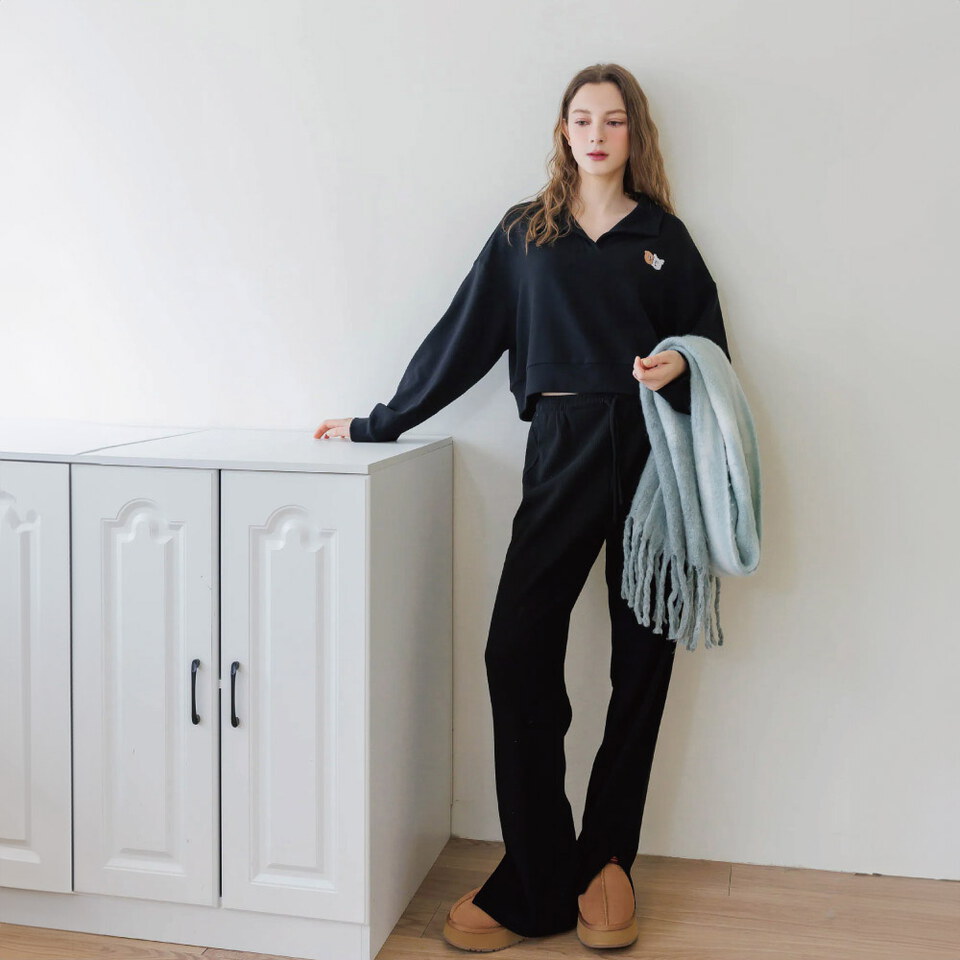 Bellox1107-小刺繡POLO長袖