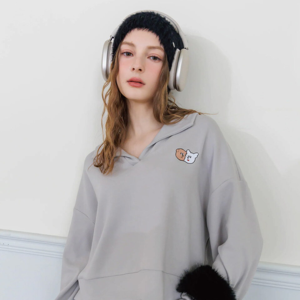 Bellox1107-小刺繡POLO長袖