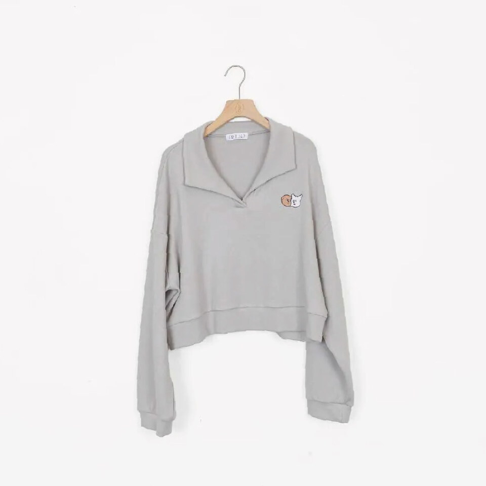 Bellox1107-小刺繡POLO長袖