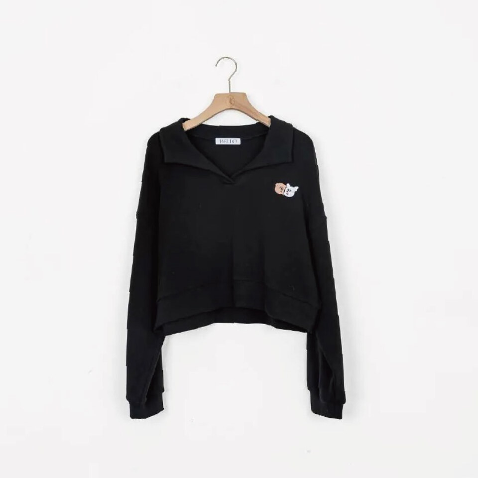 Bellox1107-小刺繡POLO長袖