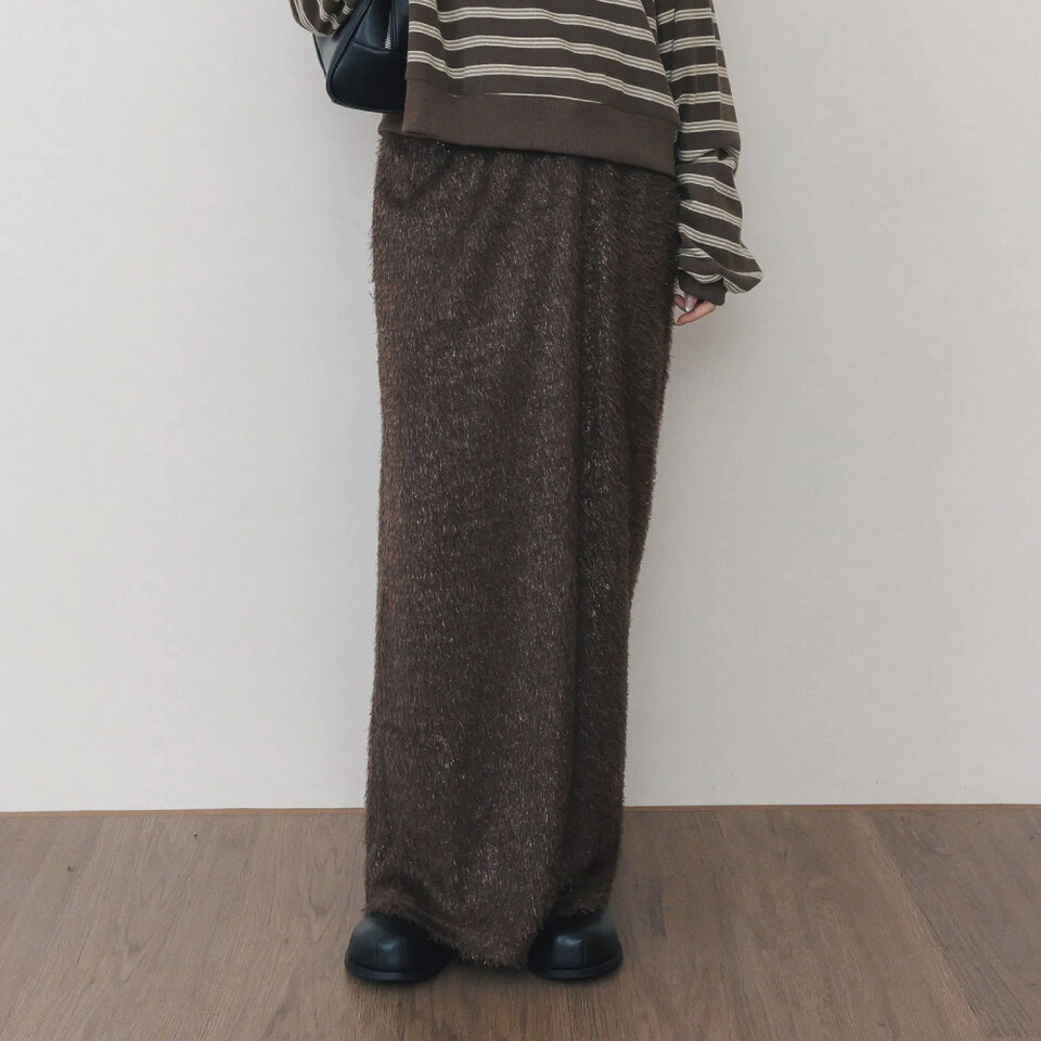 BLO9979-261 by Bello-微光毛絨直筒長裙