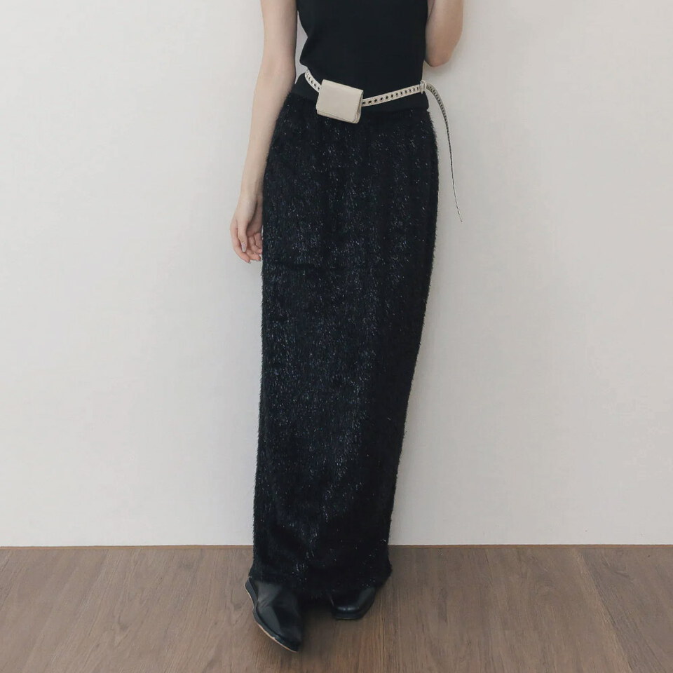 by Bello-微光毛絨直筒長裙