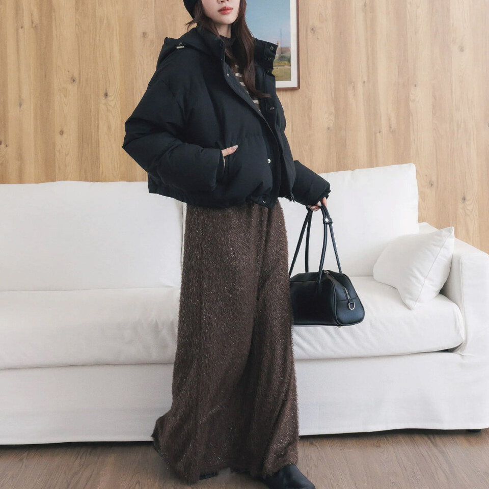 BLO9979-261 by Bello-微光毛絨直筒長裙