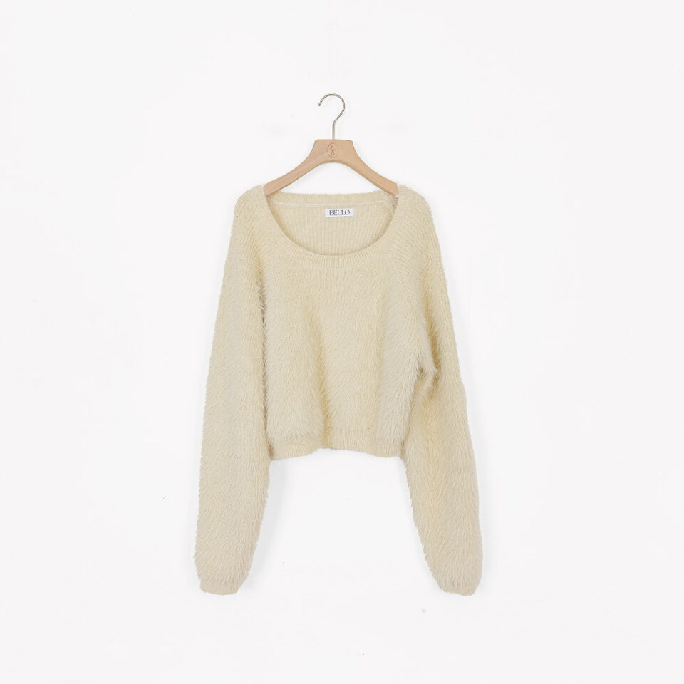 by Bello-仿貂毛QQ毛針織上衣