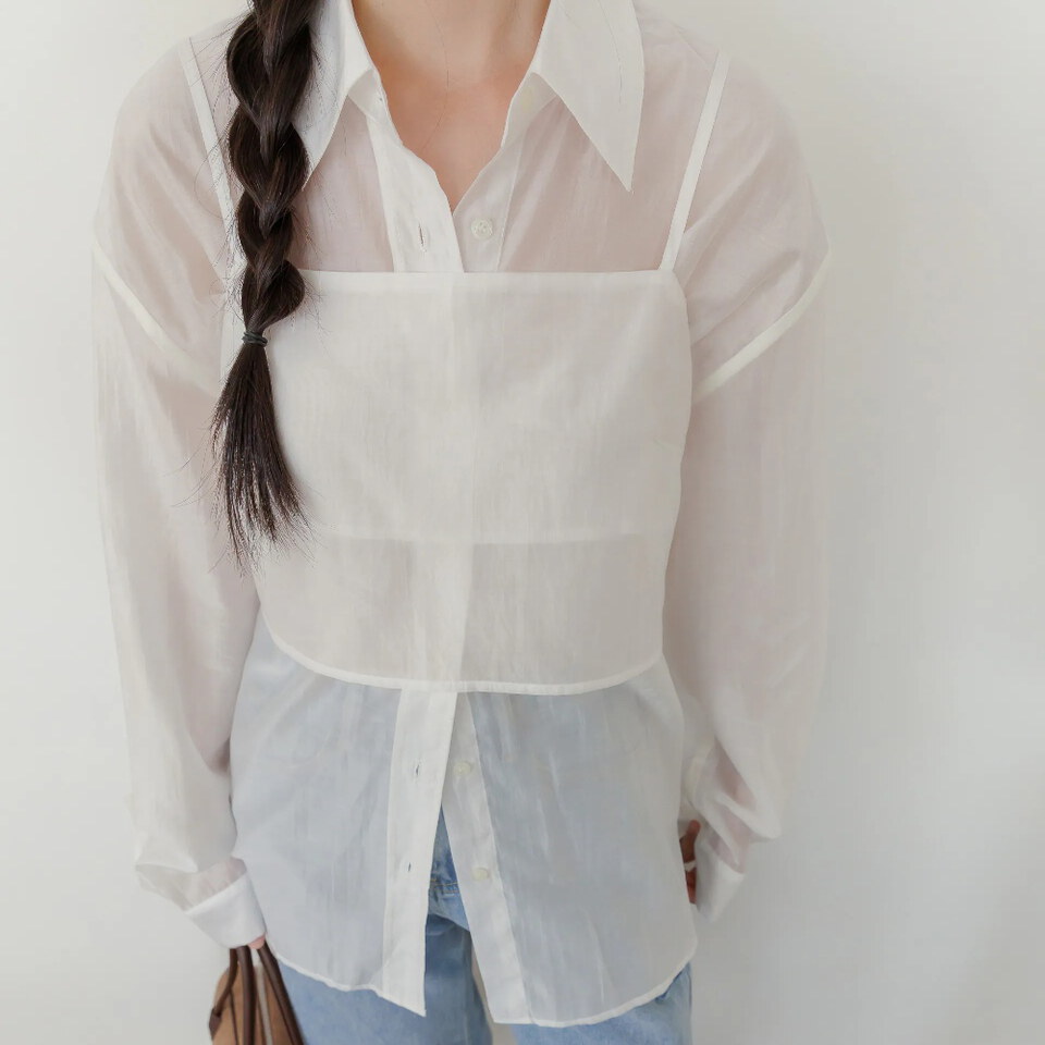 BLO9982-261 by Bello-透肌感天絲襯衫SET