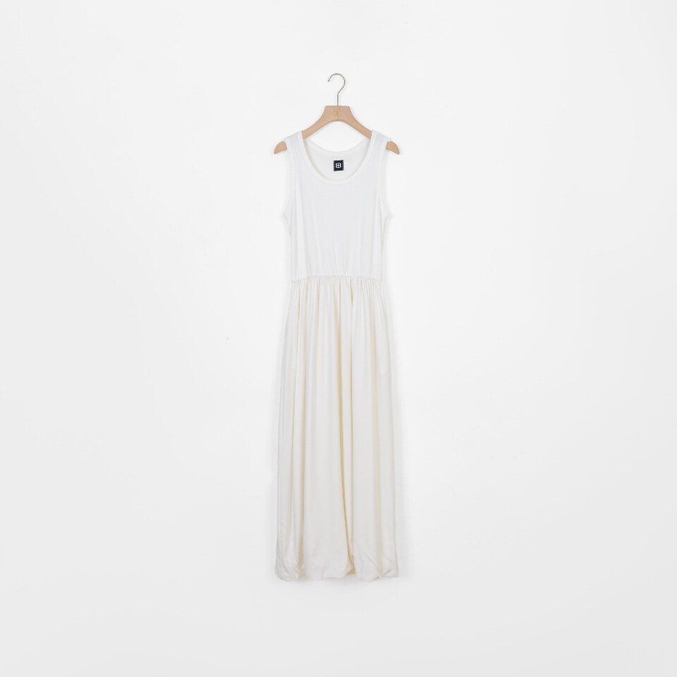 BLO9989-261 By BB-拼接天絲氣球洋裝