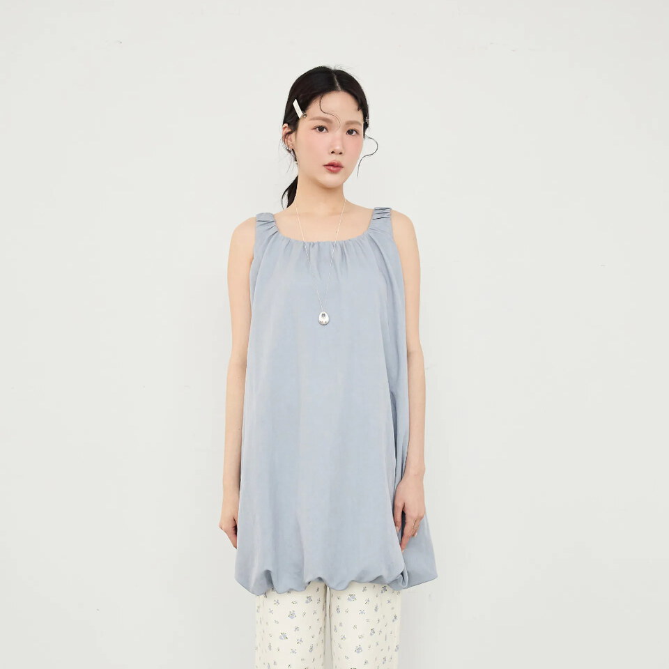 BLO9996-261 by Bello-小花苞無袖短洋裝