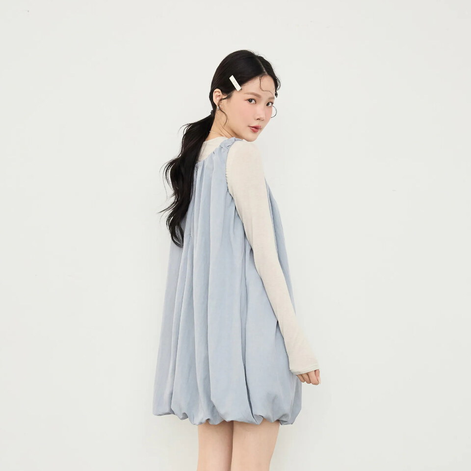 by Bello-小花苞無袖短洋裝