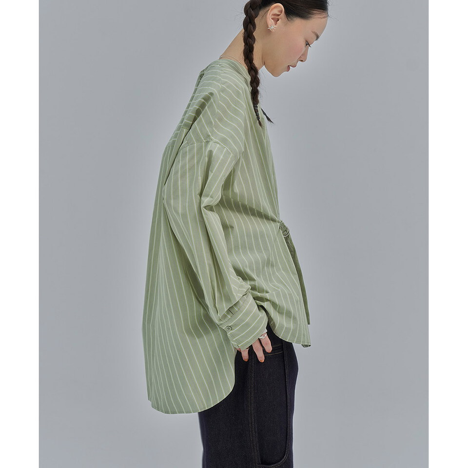束語條紋襯衫