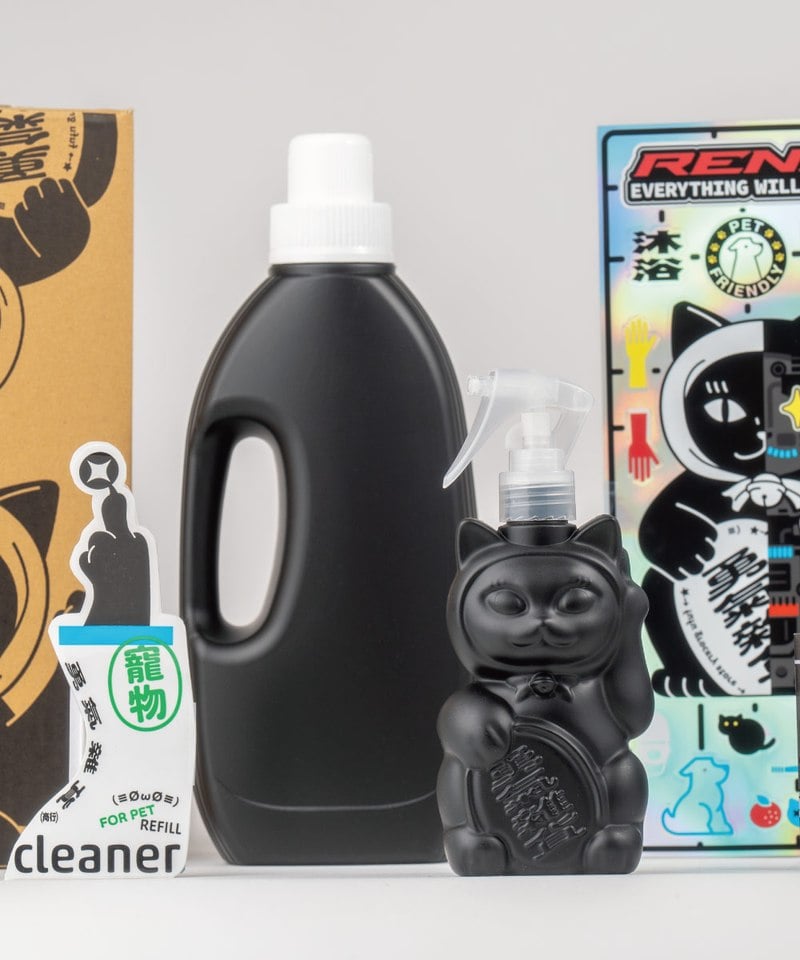 環保萬用清潔劑1000ml補充瓶＋貓瓶