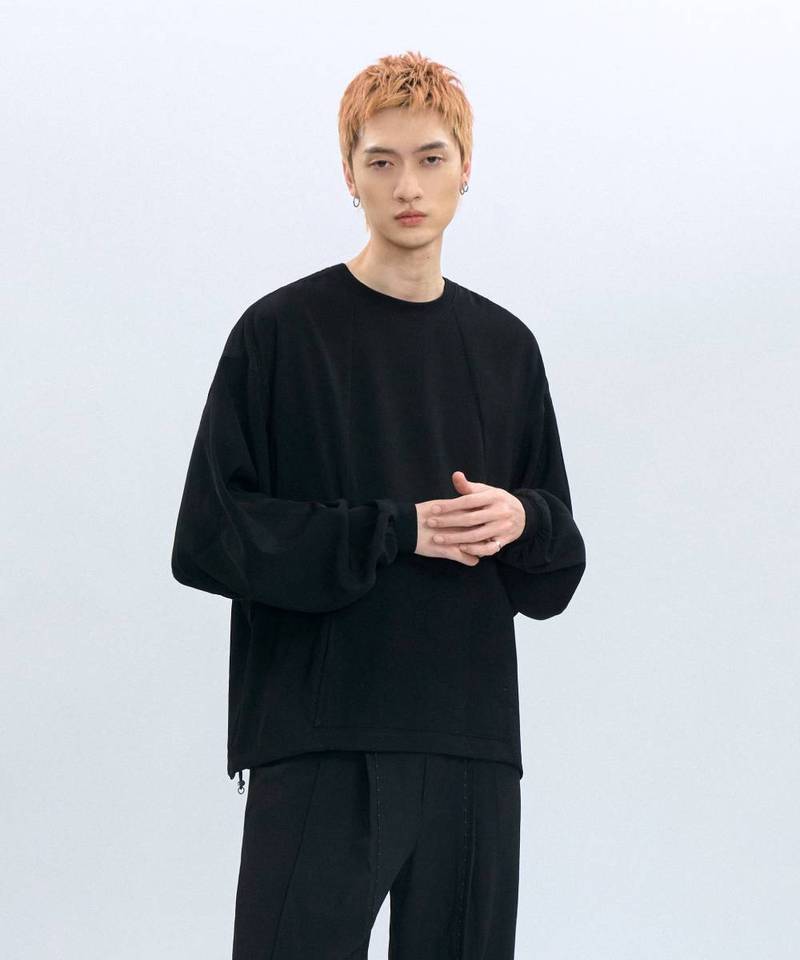 CRV0090-242 “ASAP” Oversized Tech Crewneck 機能拼接上衣