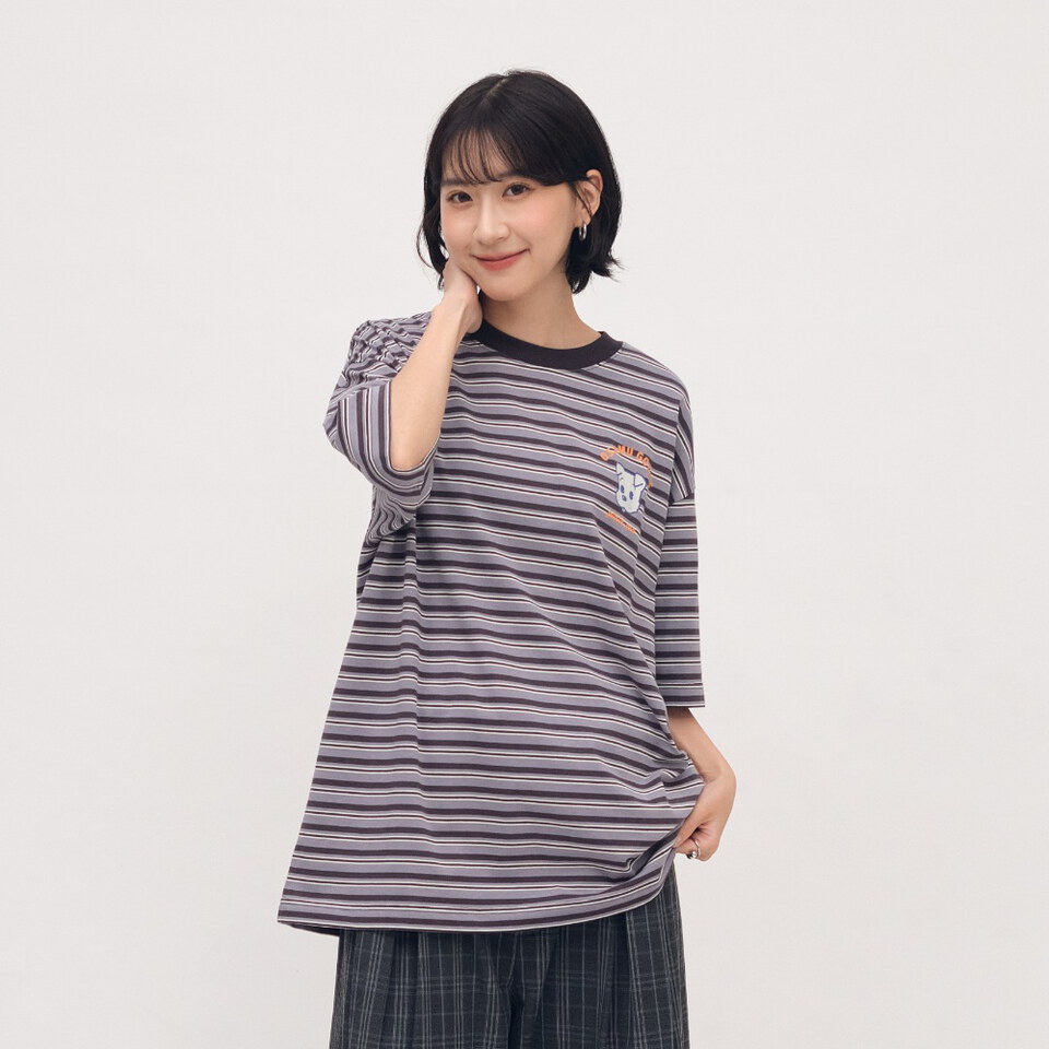CRV0197-262 OSAMU GOODS 聯名條紋短袖TEE