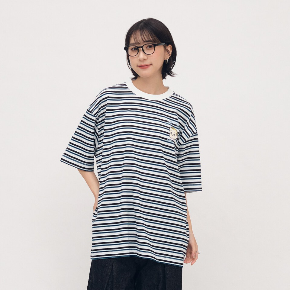 CRV0197-262 OSAMU GOODS 聯名條紋短袖TEE