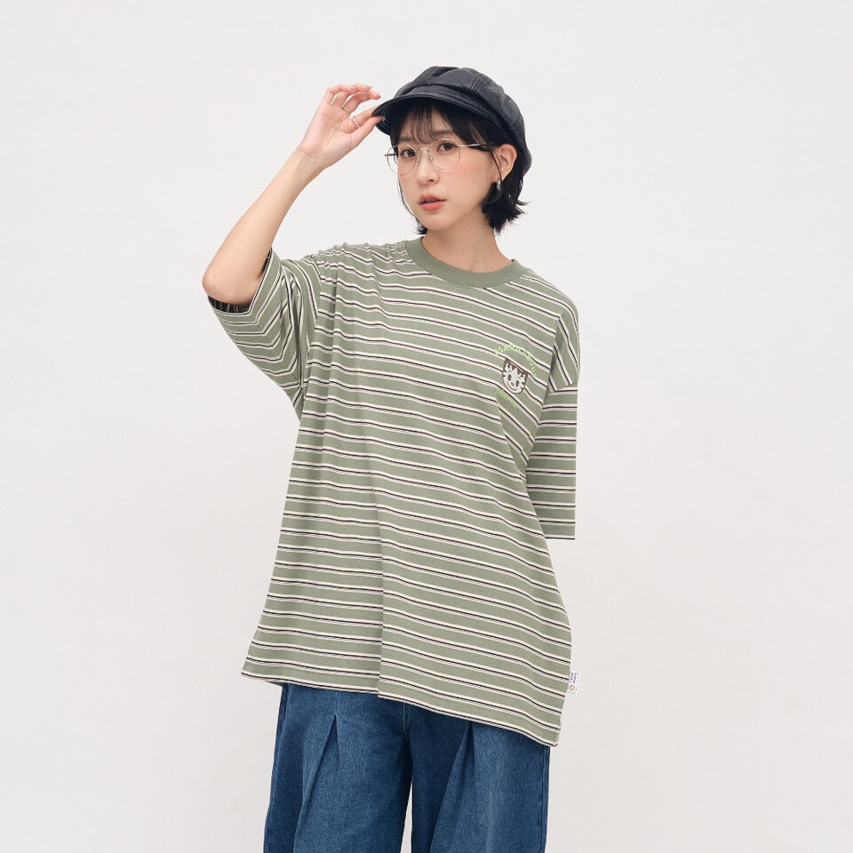 CRV0197-262 OSAMU GOODS 聯名條紋短袖TEE